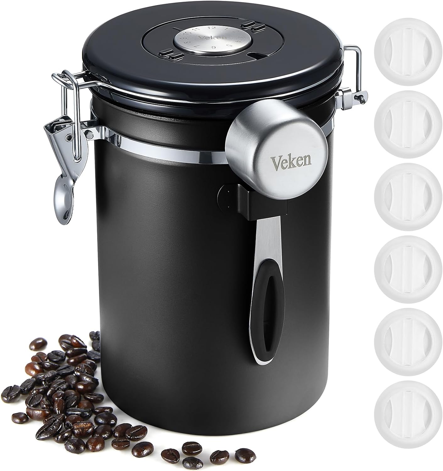 Veken Stainless Steel Coffee Container - Thumbnail 2